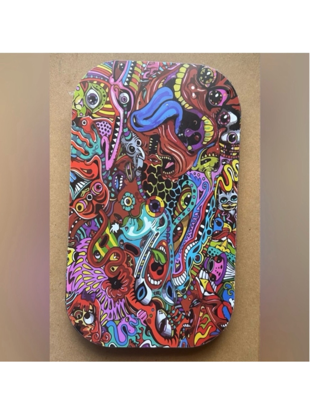 Psychedelic Rolling Tray with Soft Magnetic Lid - Picture 2 of 9